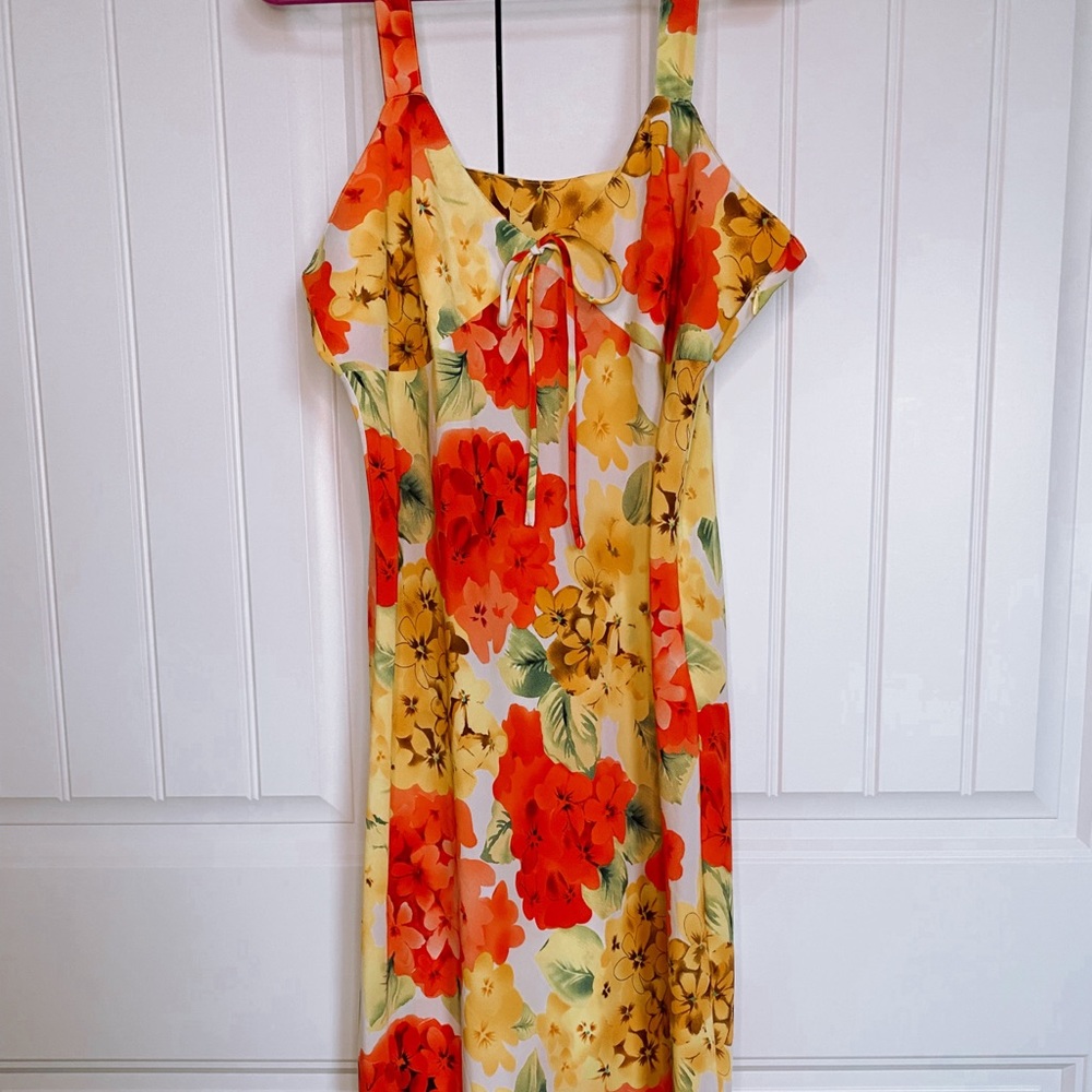 Mint Julep Beach Tropical Flower Vacation 1X Dress